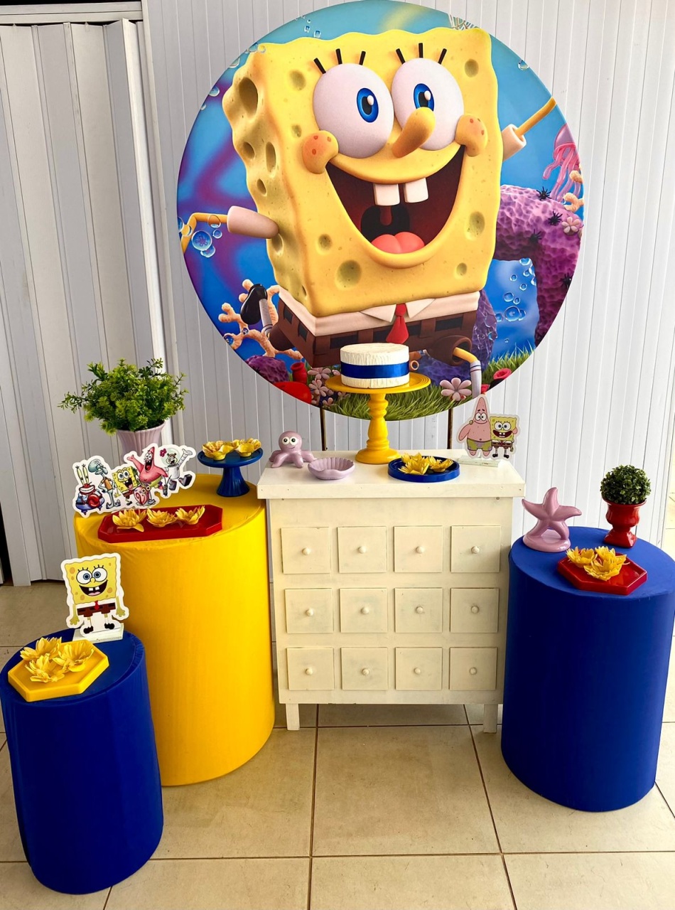 Kit Infantil Mini Party Bob Esponja - Loja Lepetit Locação