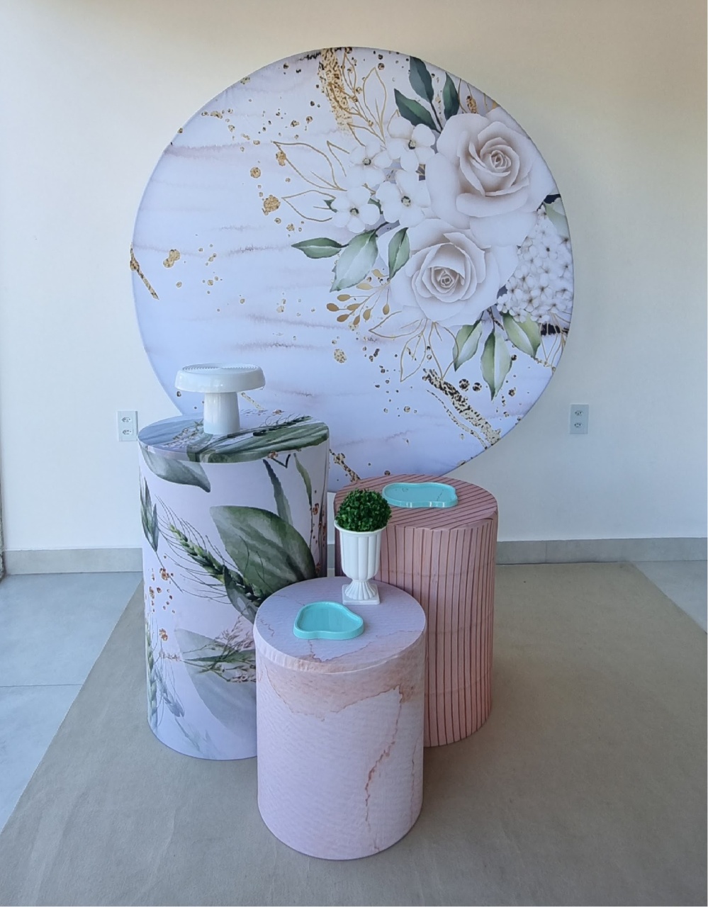 Painel Floral Verde - P2DOCESEFESTAS