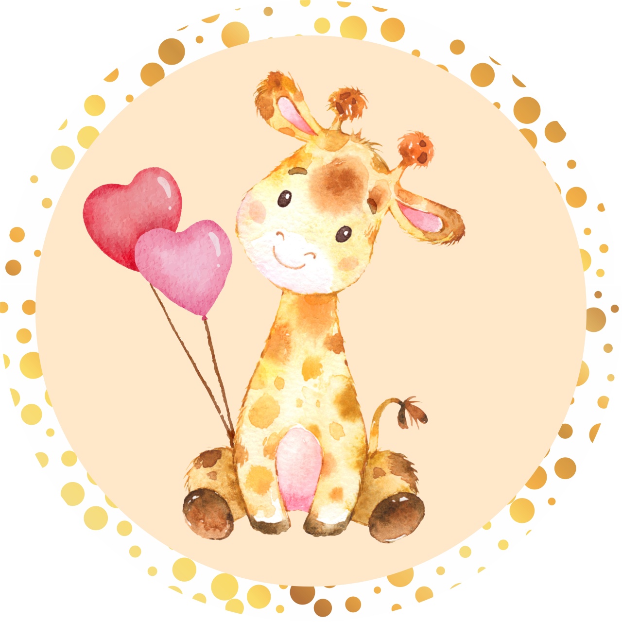 Painel Girafinha 50Cm   - P2DOCESEFESTAS