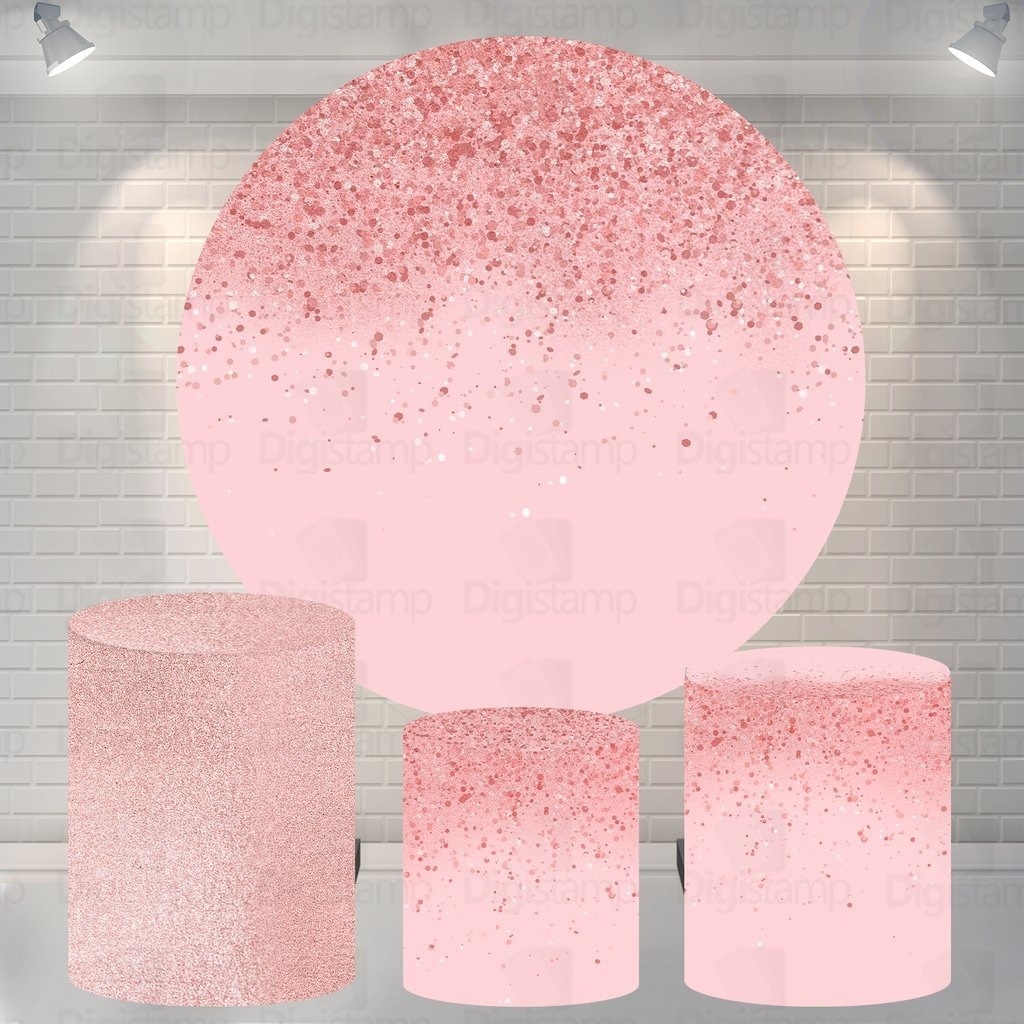 Painel Glitter Rose - P2DOCESEFESTAS