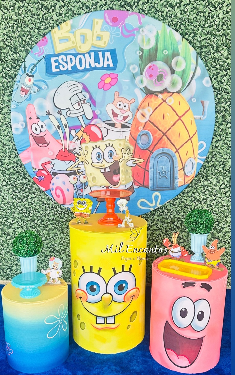 Kit Padrão - Bob Esponja - Mil Encantos Pegue e monte