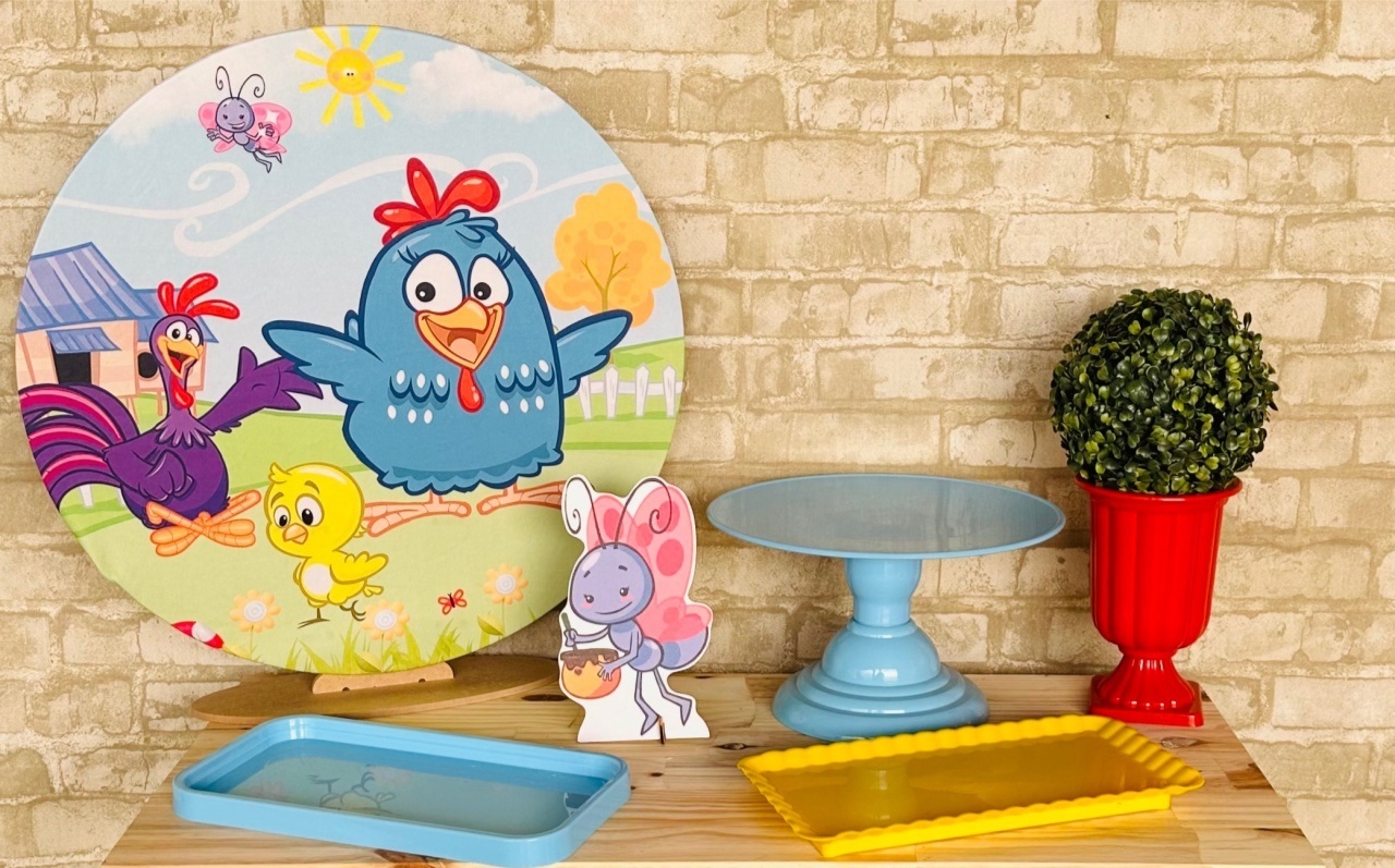 Kit de Mesa Mo - Galinha Pintadinha - Mil Encantos pegue e monte