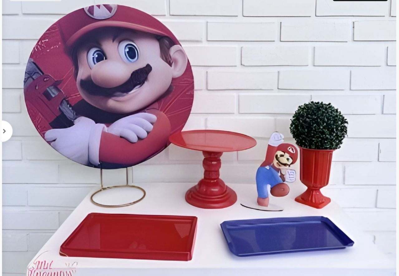 Kit de Mesa Mo - Mario Bros - Mil Encantos pegue e monte