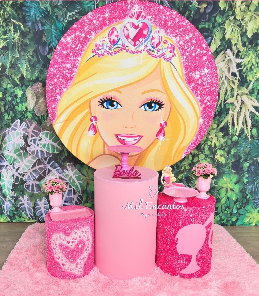 Kit Padrão - Barbie Rosa - Mil Encantos Pegue e monte