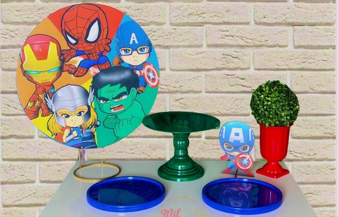 Kit de Mesa Mo - Vingadores Cute - Mil Encantos pegue e monte