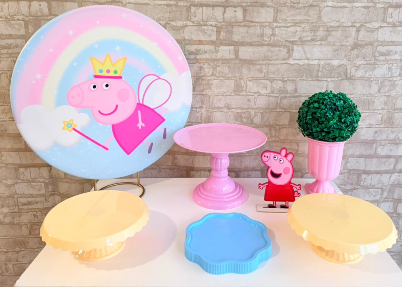 Kit de Mesa Ma - Peppa Pig - Mil Encantos pegue e monte