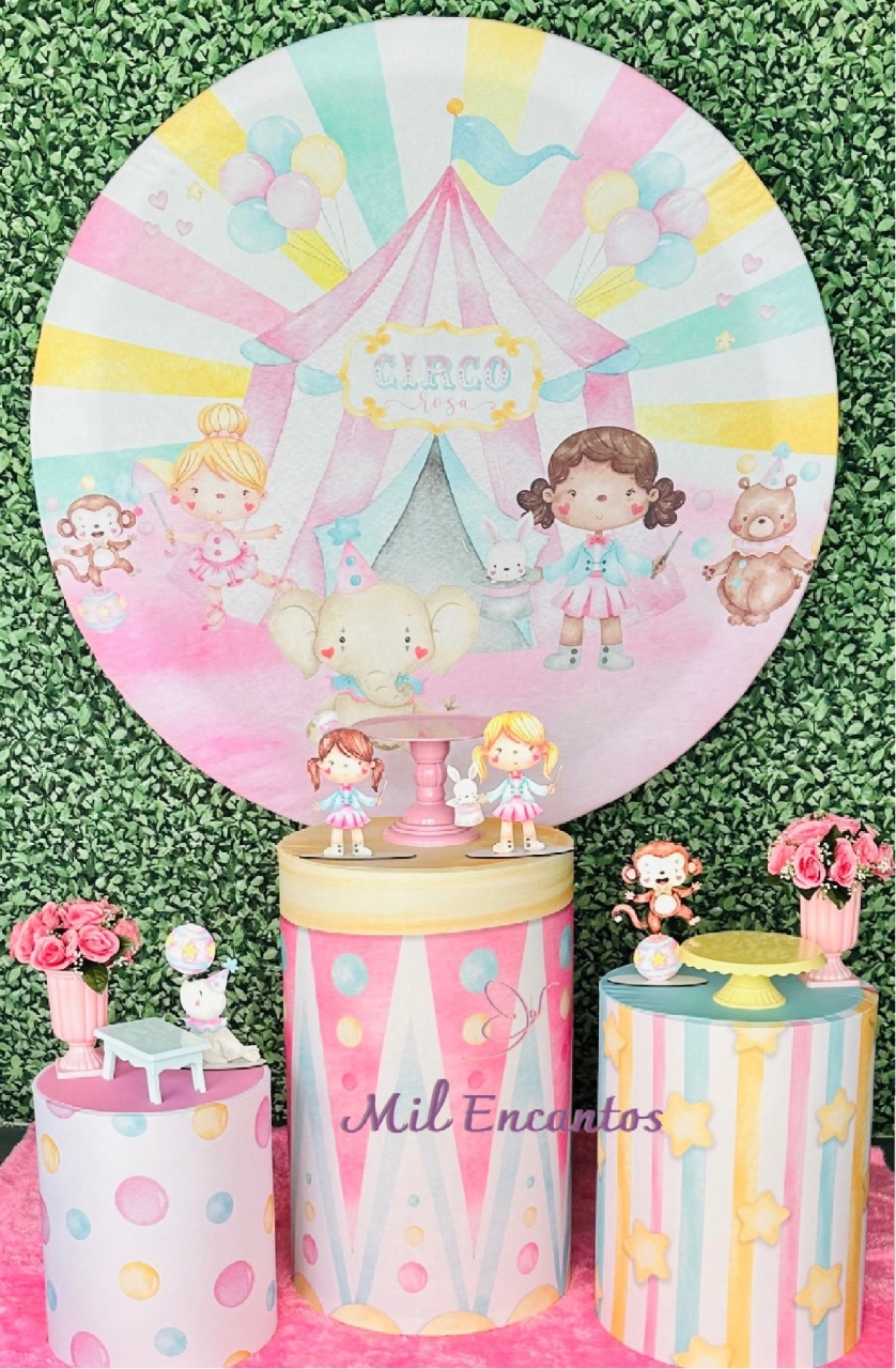 Kit Padrão - Circo Rosa - Mil Encantos Pegue e monte