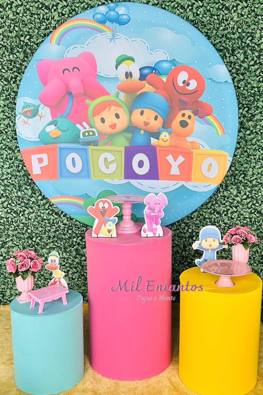 Kit Padrão - Pocoyo - Rosa - Mil Encantos Pegue e monte