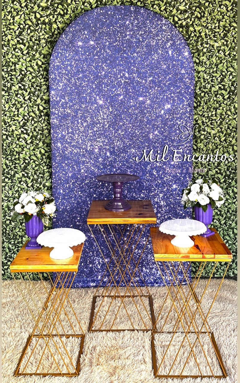 Kit Premium - Romano/Teia - Glitter Roxo - Mil Encantos Pegue e monte