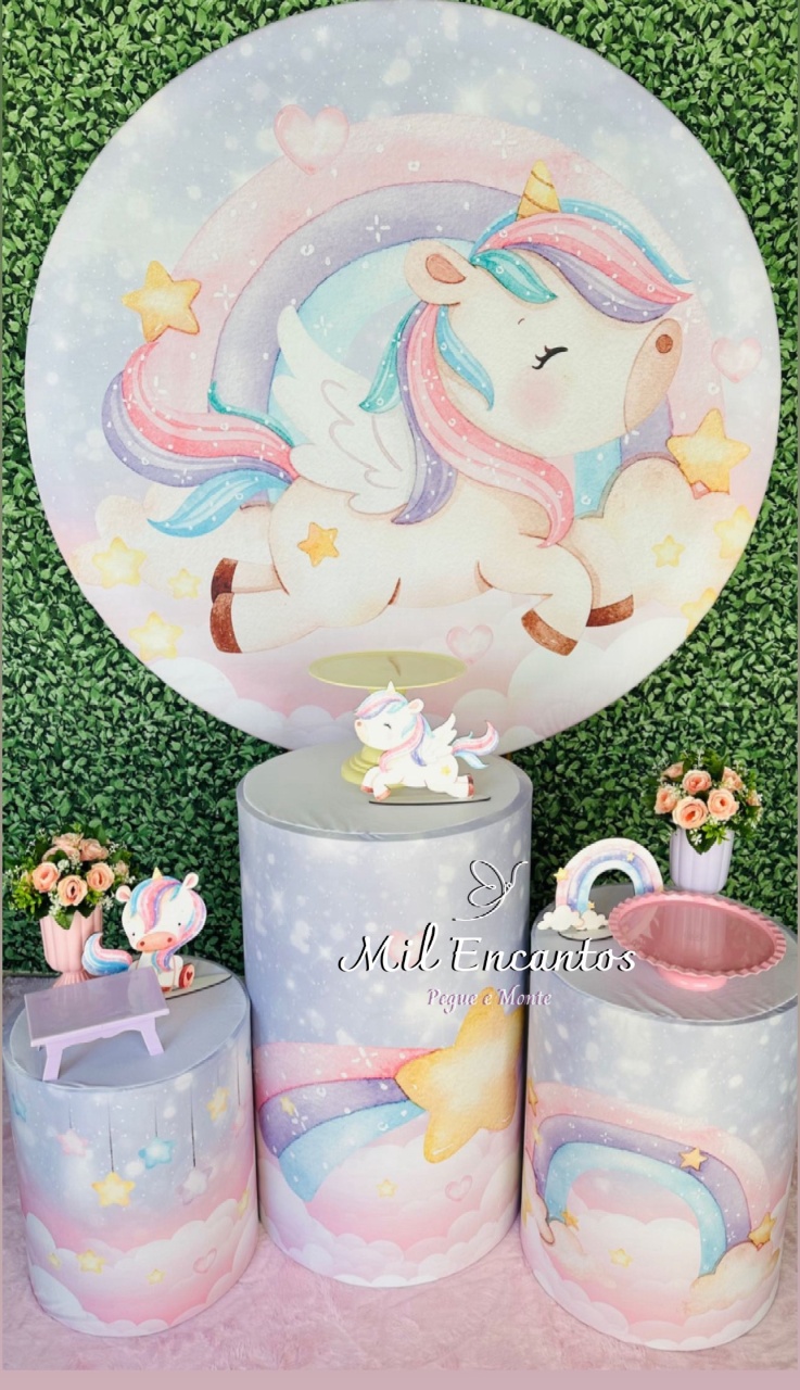 Kit Padrão - Unicórnio Cute - Mil Encantos Pegue e monte
