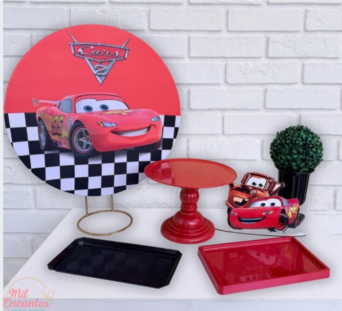 Kit Mesa - Carros ( Mcqueen ) - Mil Encantos Pegue e monte