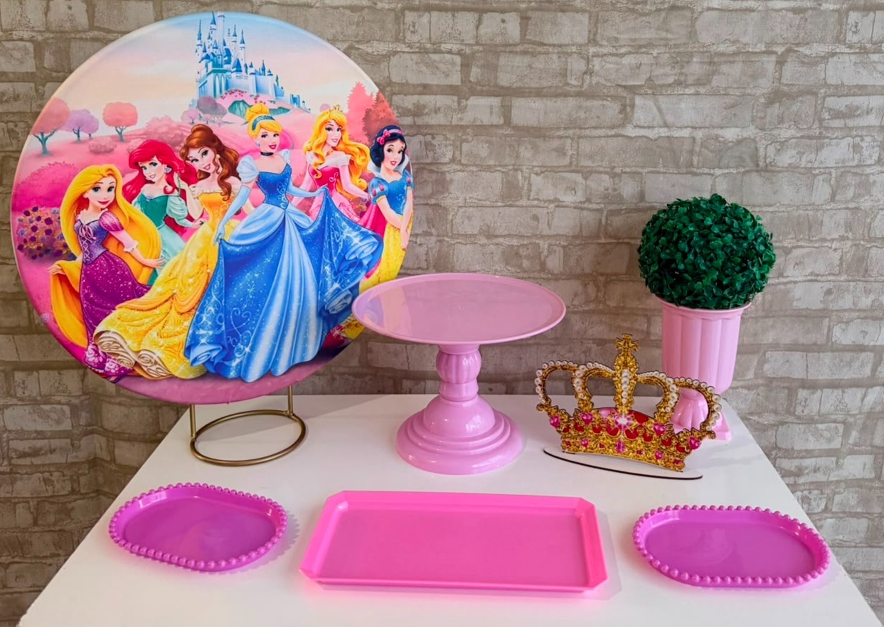 Kit de Mesa Ma - Princesas - Mil Encantos pegue e monte