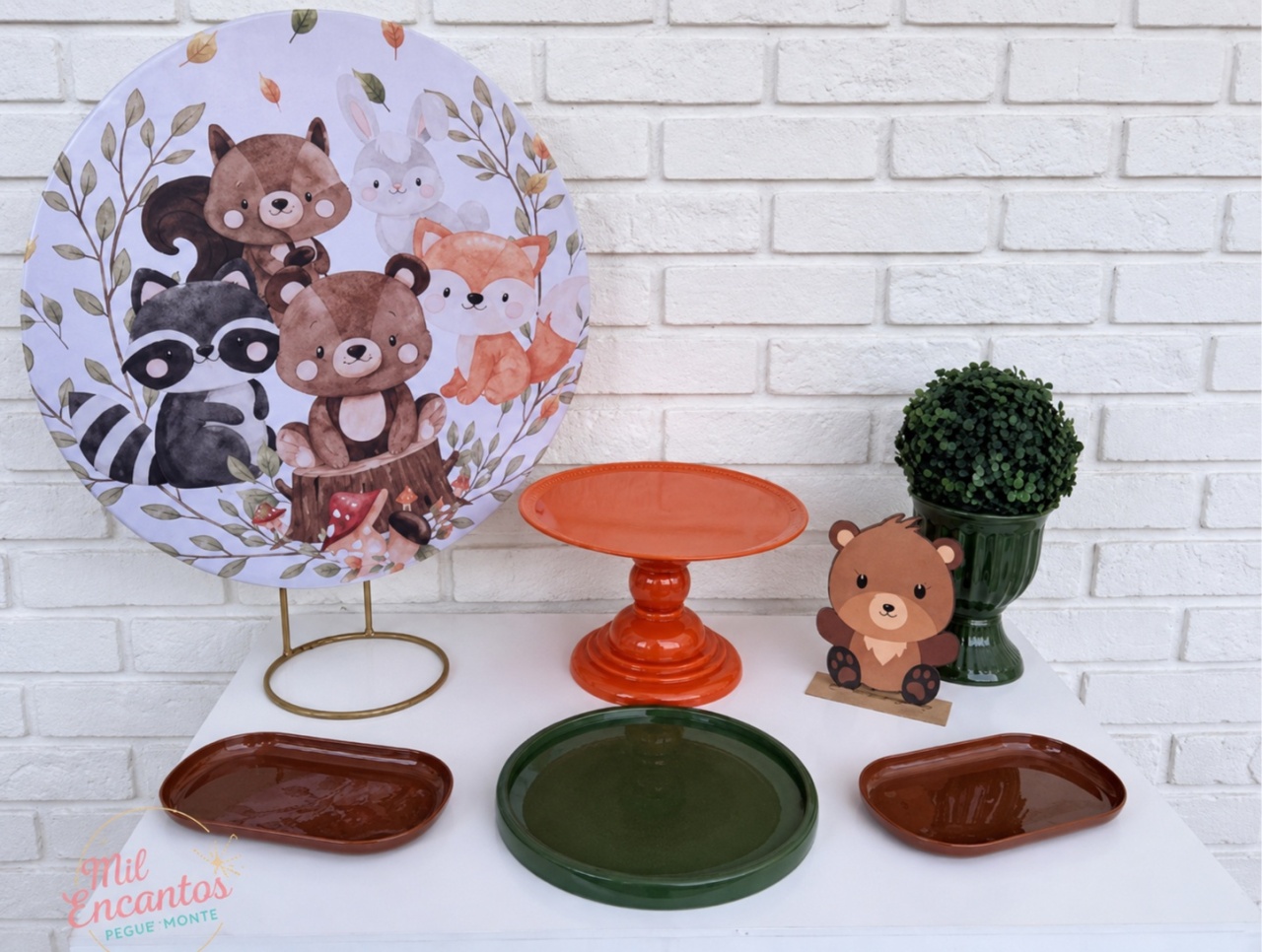 Kit de Mesa Mo - Bosque Encantado - Mil Encantos pegue e monte