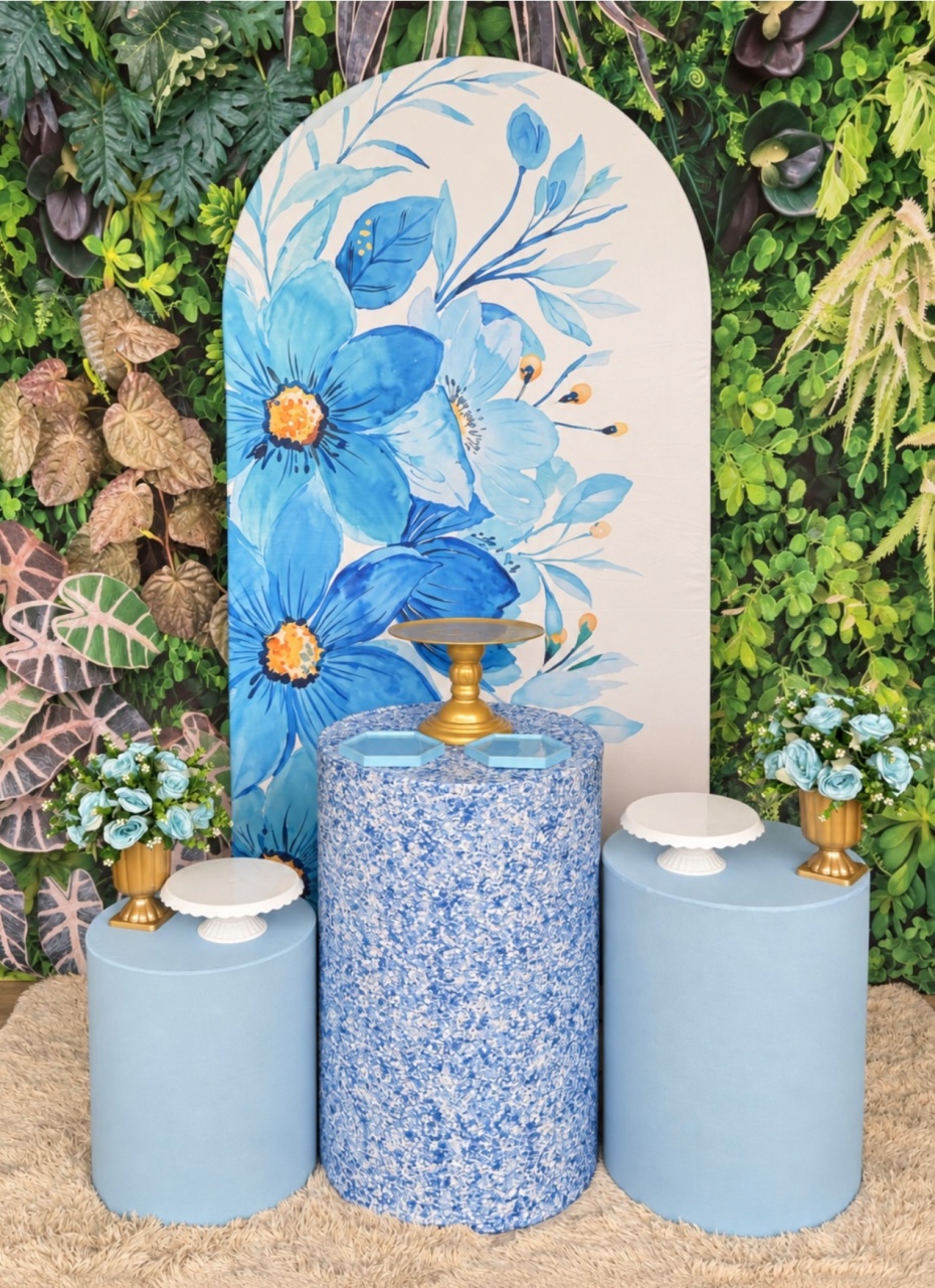 Folhas Flor Azul - Kit Padrão - Mil Encantos pegue e monte