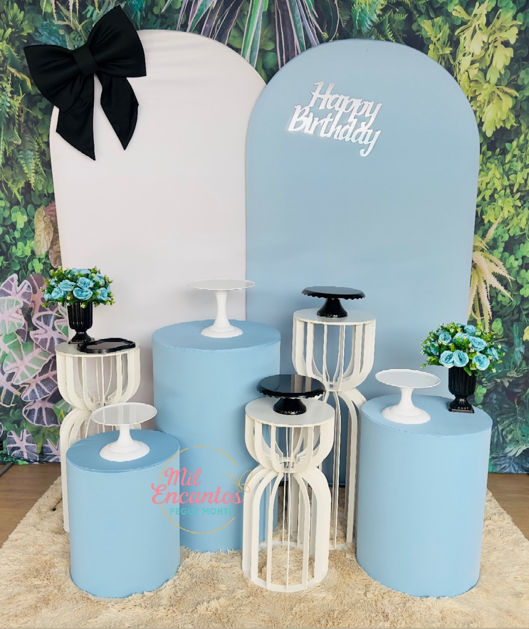 Kit Inspiração - Azul/Preto - Laço Ampulheta - Mil Encantos Pegue e monte