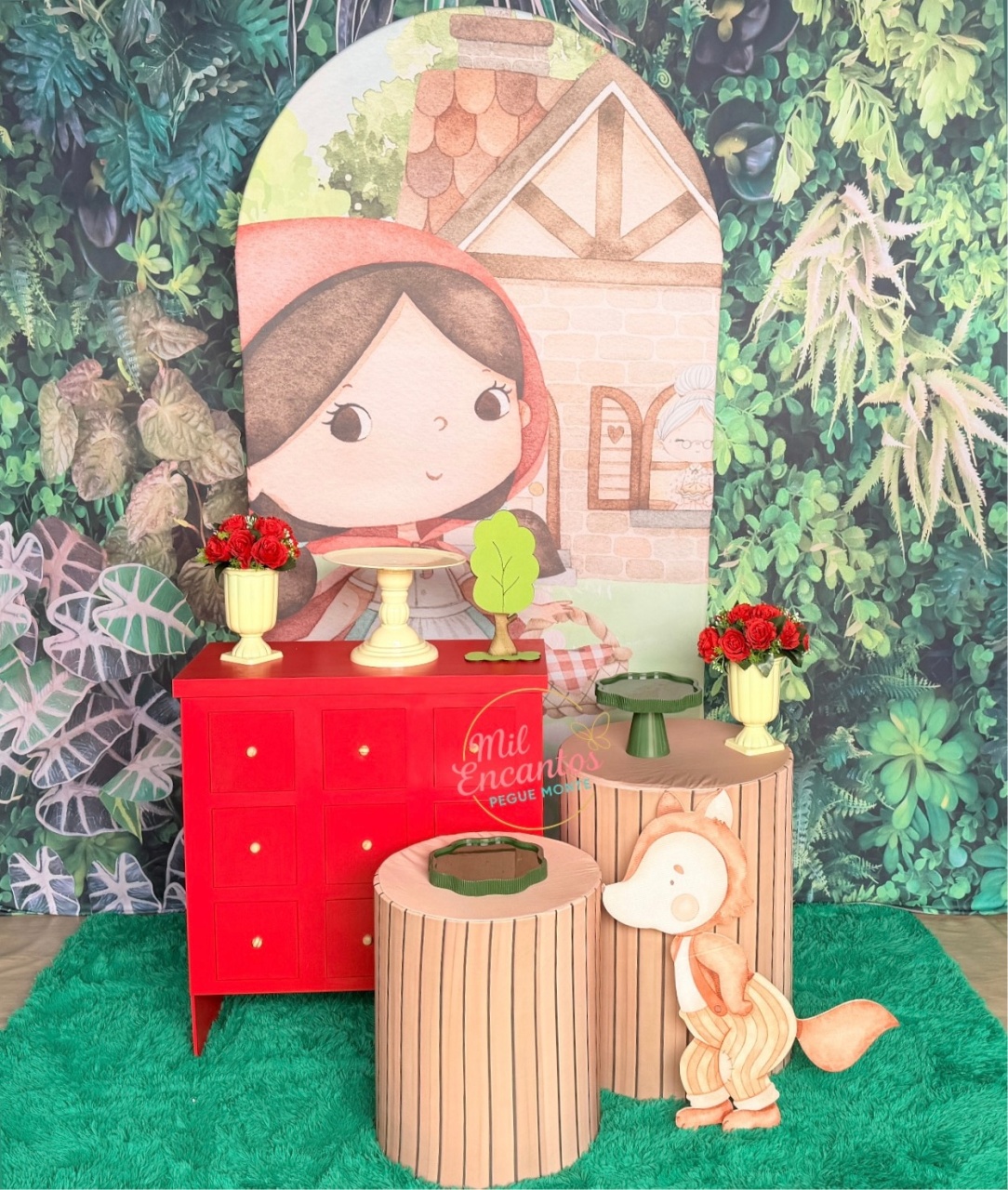 Kit Desconstruído - Chapeuzinho Vermelho Romano - Mil Encantos Pegue e monte