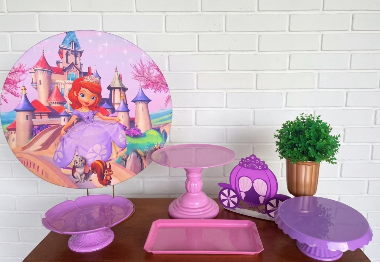 Kit de Mesa Ma - Princesa Sofia - Mil Encantos pegue e monte