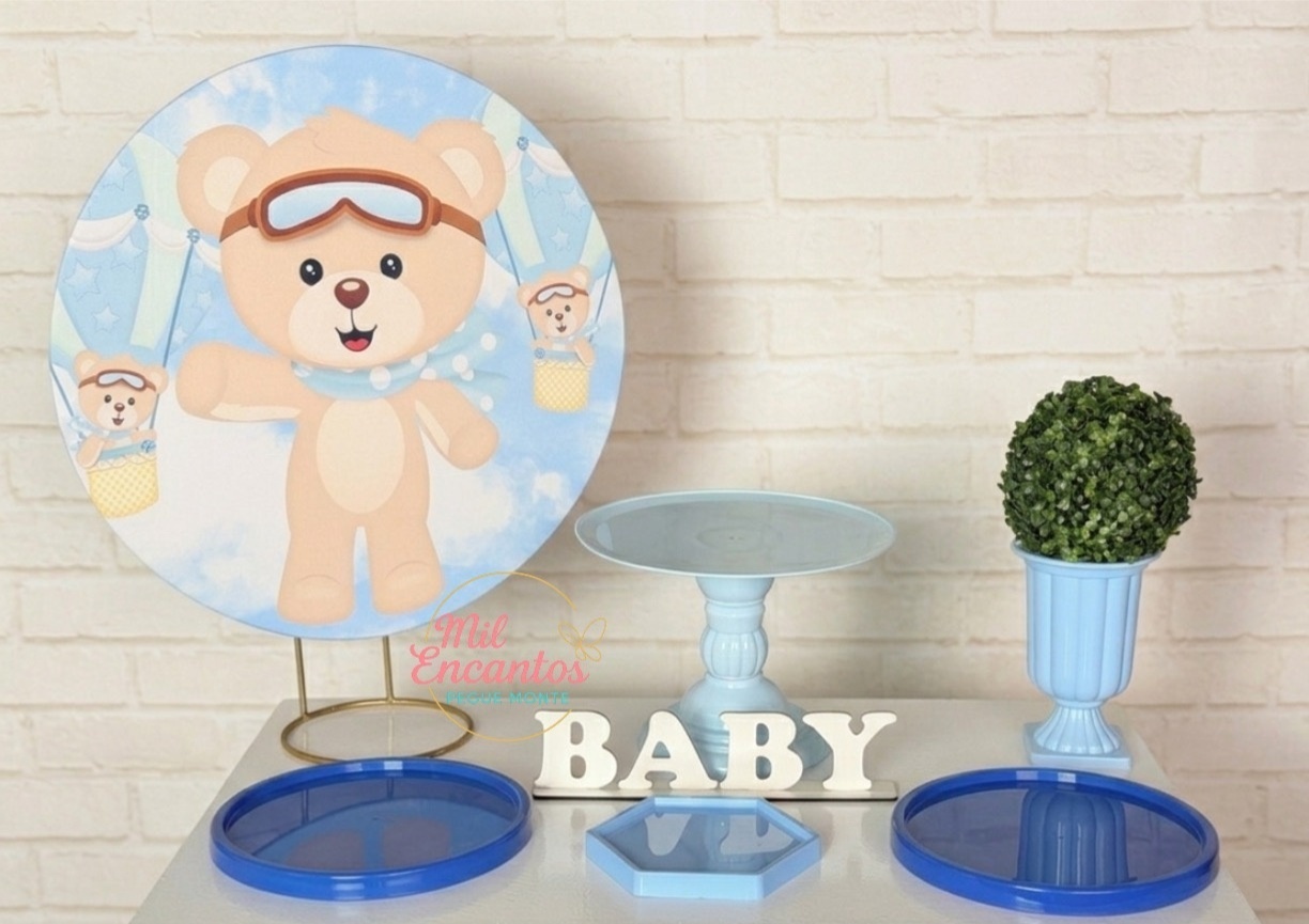 Kit de Mesa Mo - Ursinho Baloeiro - Mil Encantos pegue e monte