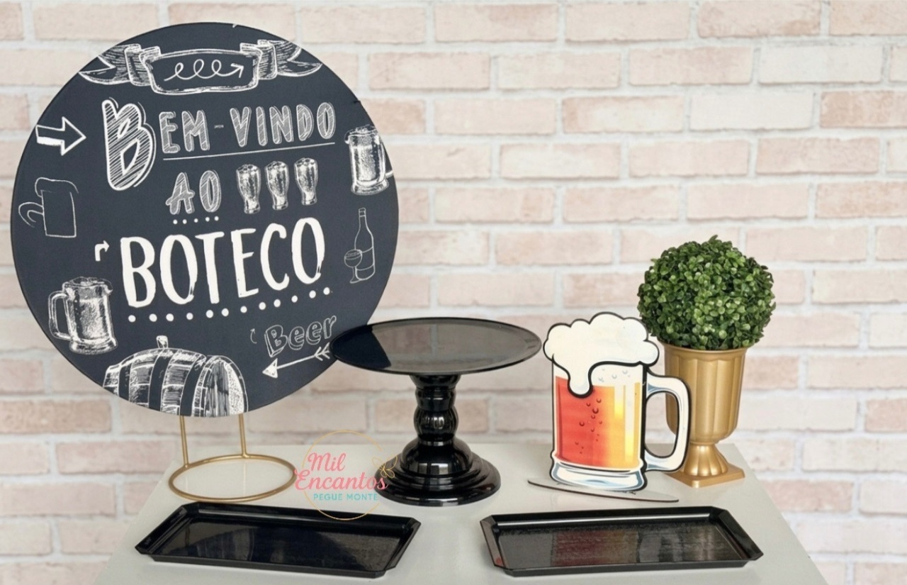 Kit de Mesa Adm - Boteco - Mil Encantos pegue e monte