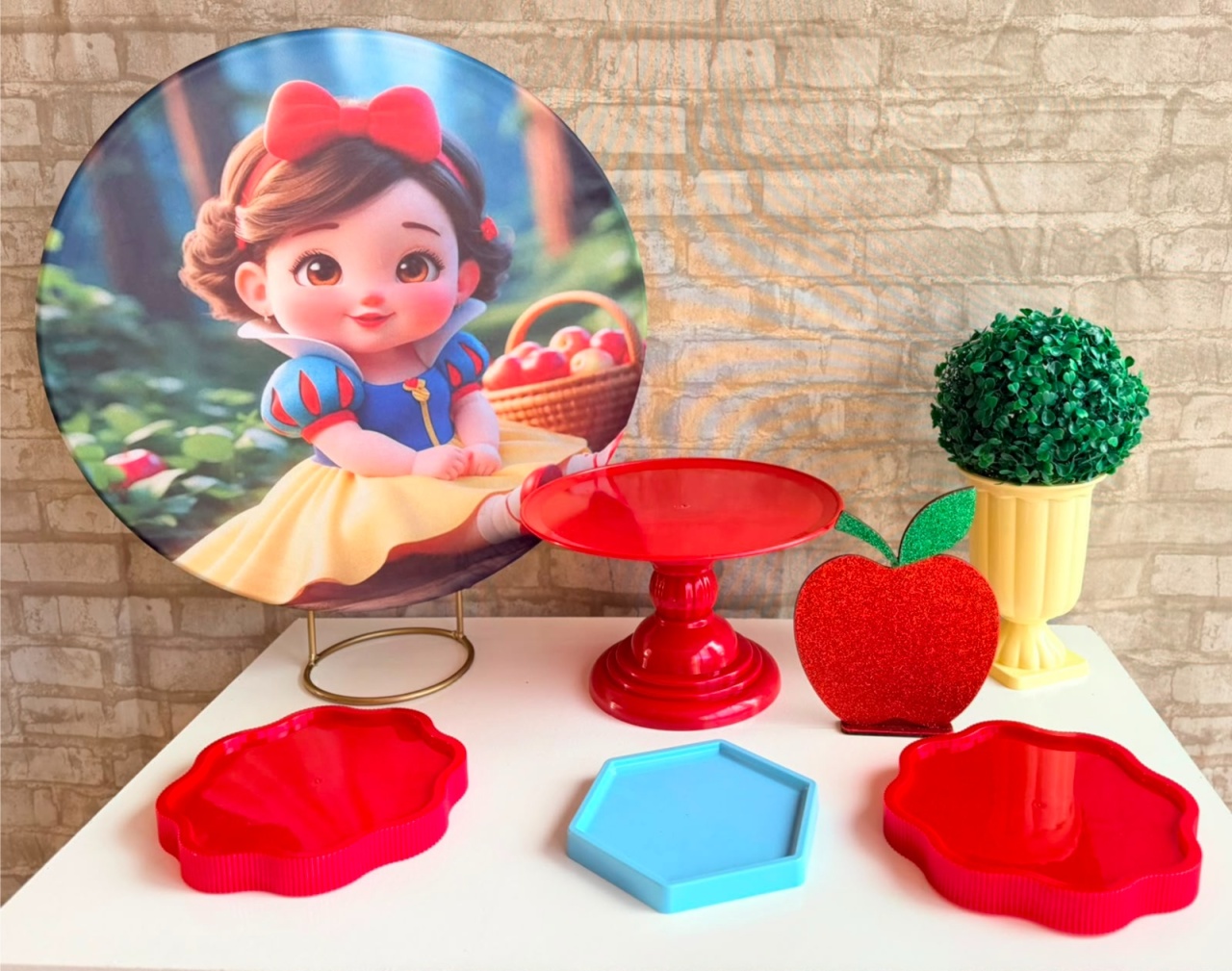 Kit de Mesa Ma - Branca de Neve Cute - Mil Encantos pegue e monte