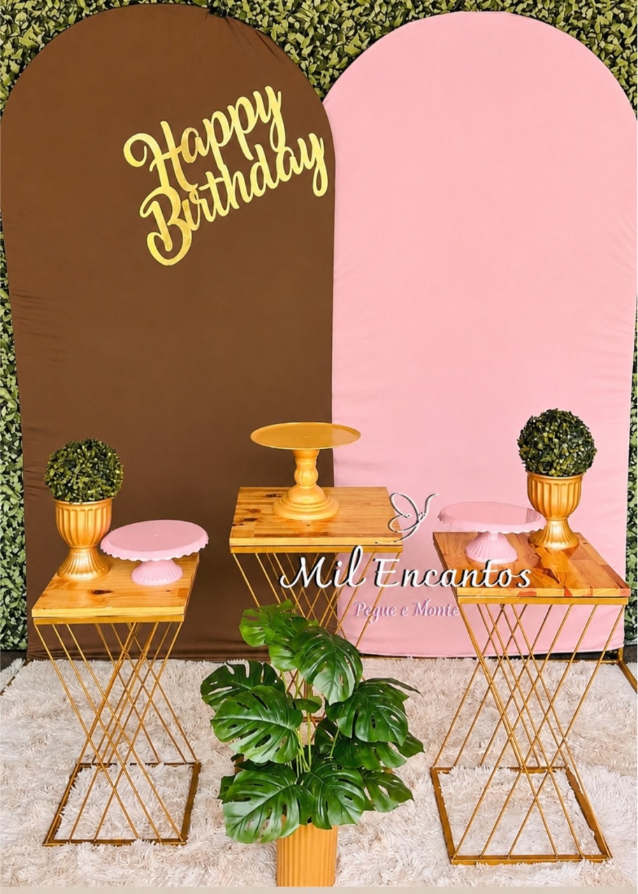 Rosa/Marrom - Happy - Kit Inspiração - Mil Encantos pegue e monte