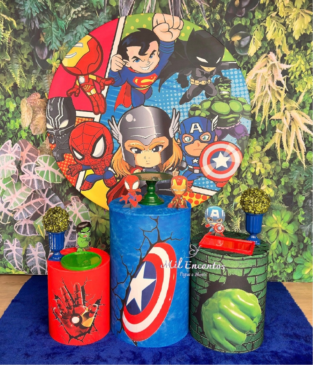 Kit Padrão - Vingadores Cute  - Mil Encantos Pegue e monte
