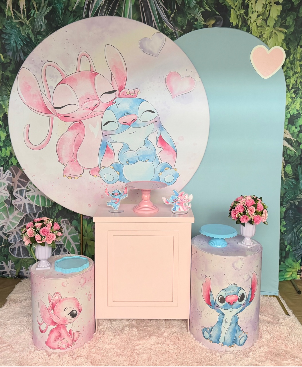 Stitch / Angel Aquarelado - Kit Inspiração - Mil Encantos pegue e monte