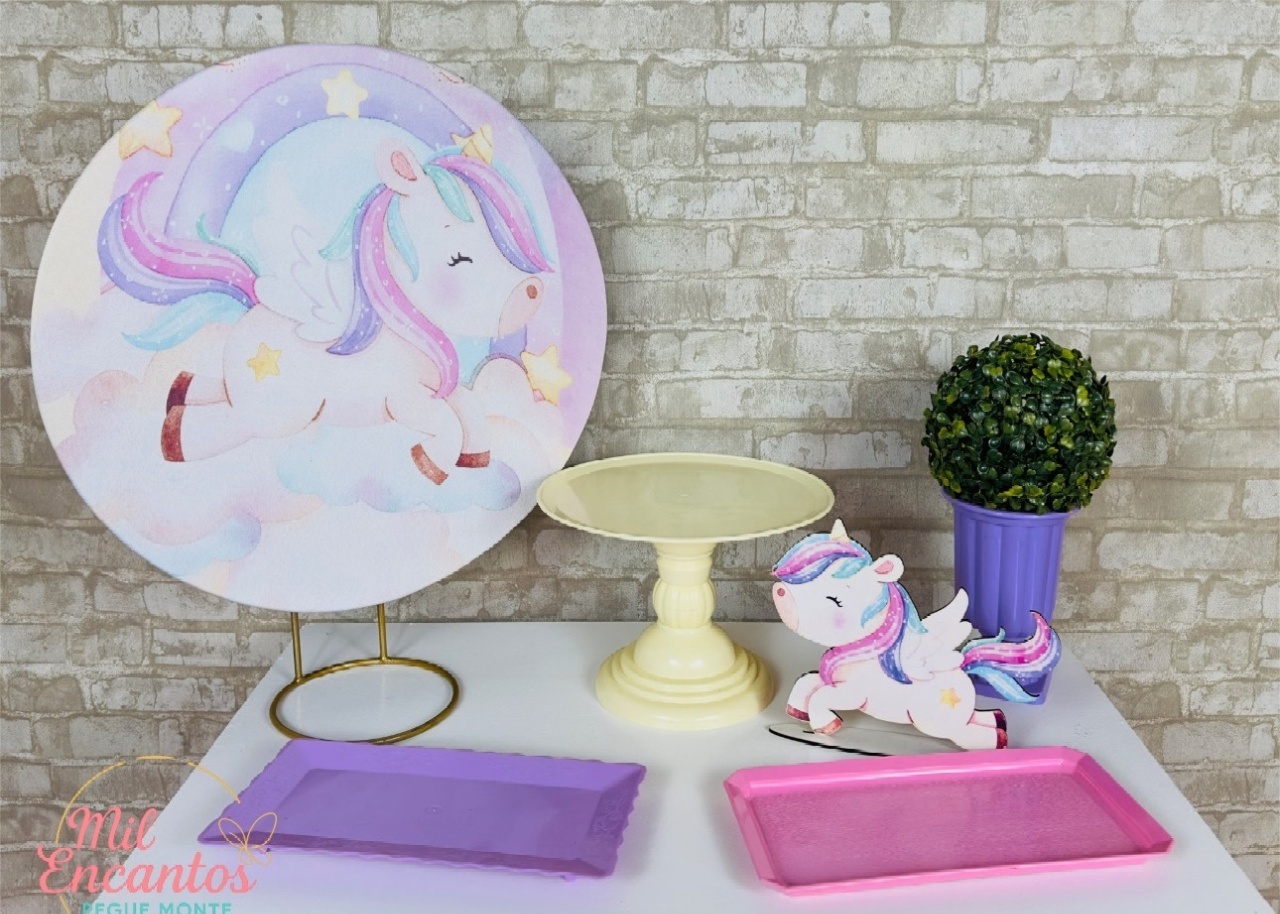 Kit de Mesa Ma - Unicórnio - Mil Encantos pegue e monte