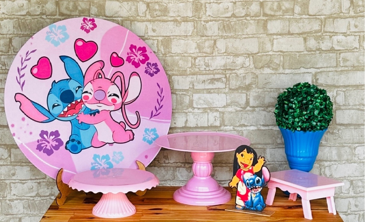 Kit de Mesa Ma - Stitch/Angel - Mil Encantos pegue e monte