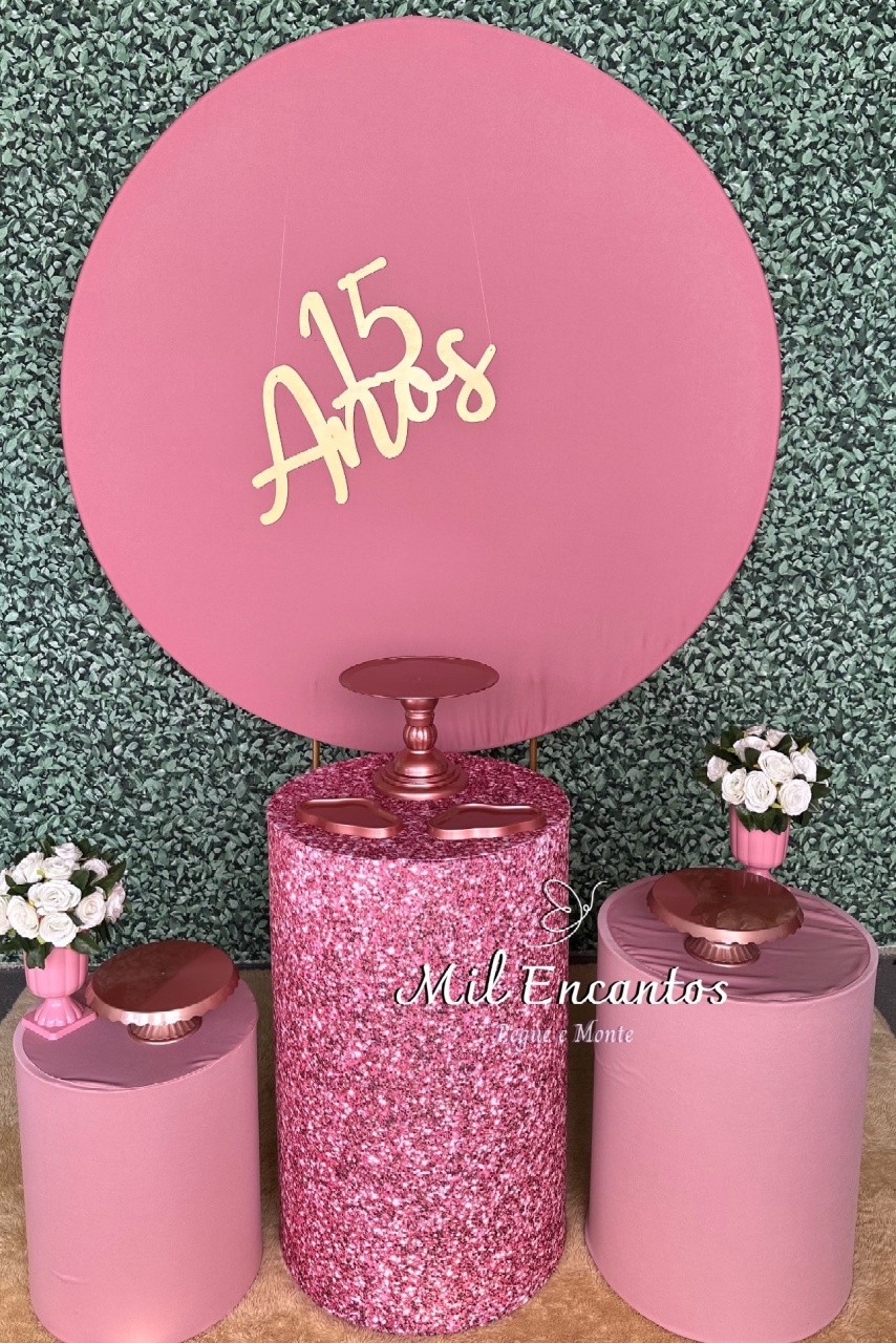 Kit Padrão - 15 Anos - Rose Gold - Mil Encantos Pegue e monte