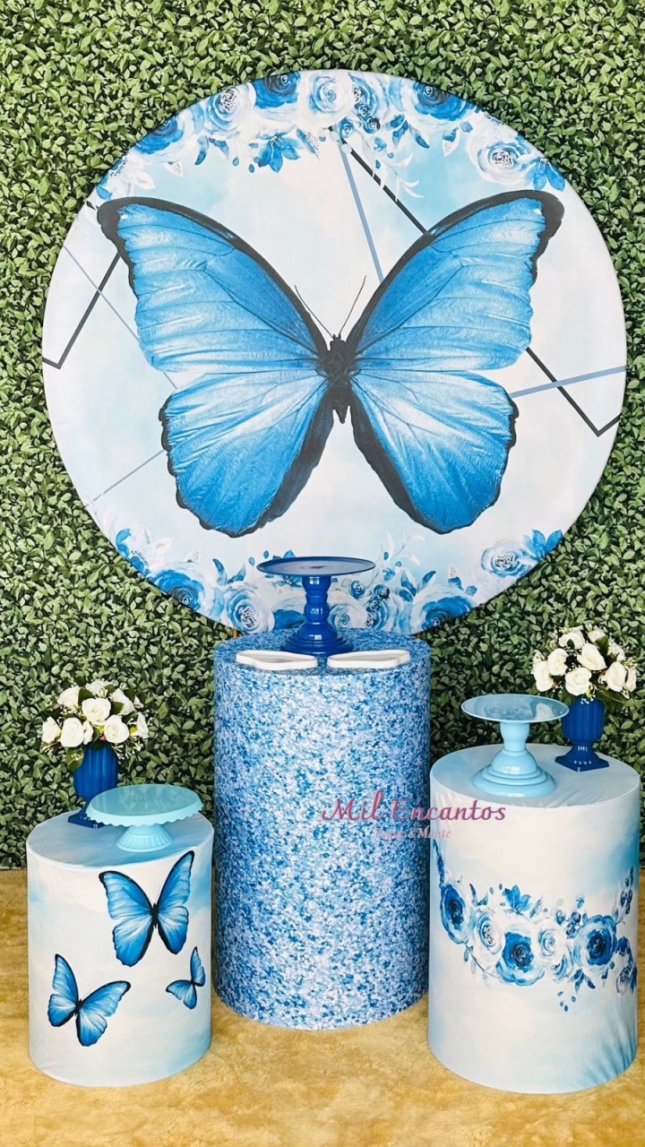 Kit Padrão - Borboleta Azul - Mil Encantos Pegue e monte