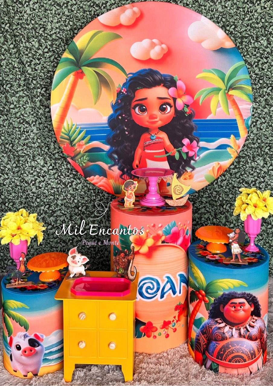 Kit Inspiração -  Moana  - Mil Encantos Pegue e monte