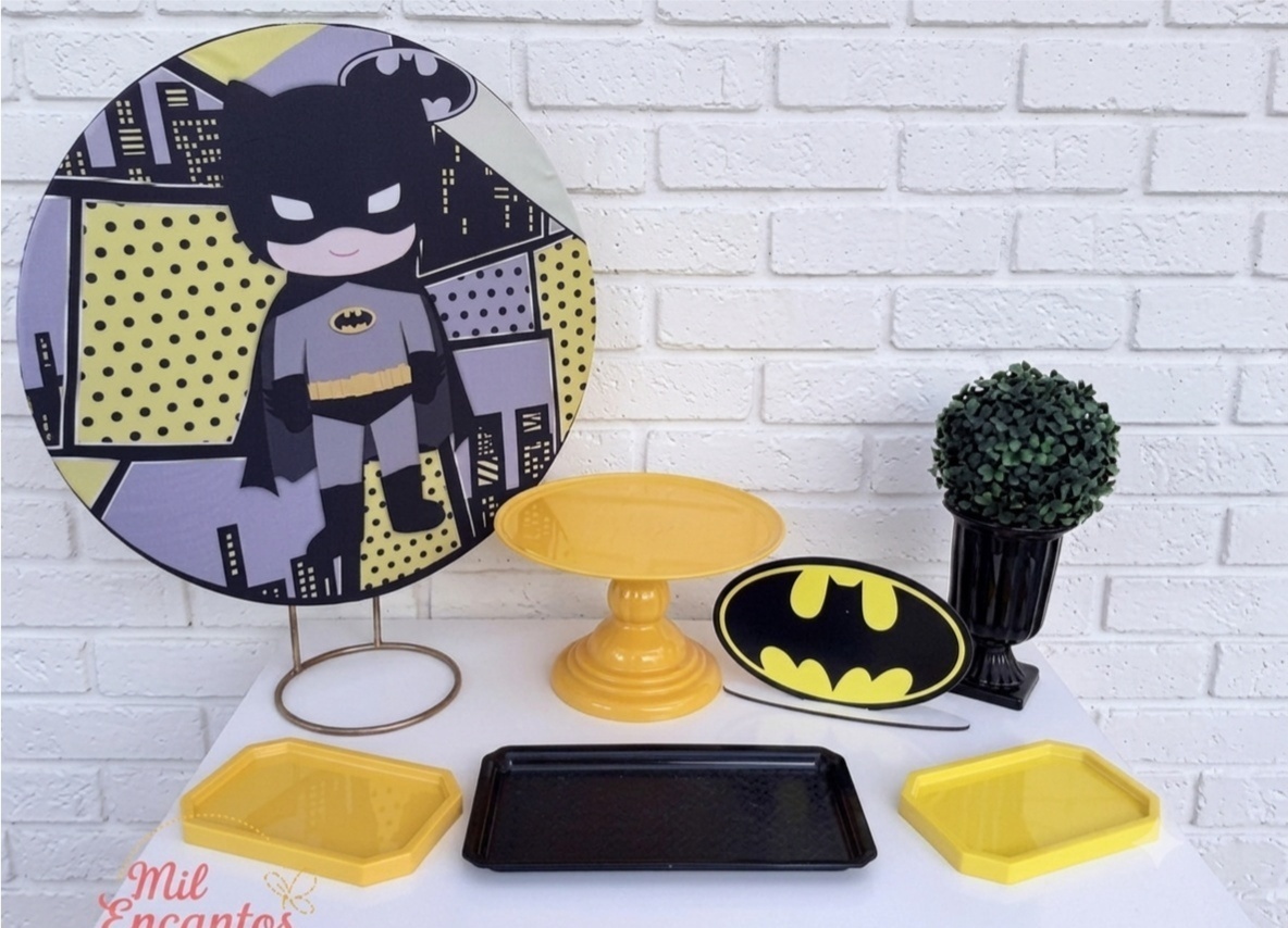 Kit de Mesa Mo - Batman Cute - Mil Encantos pegue e monte