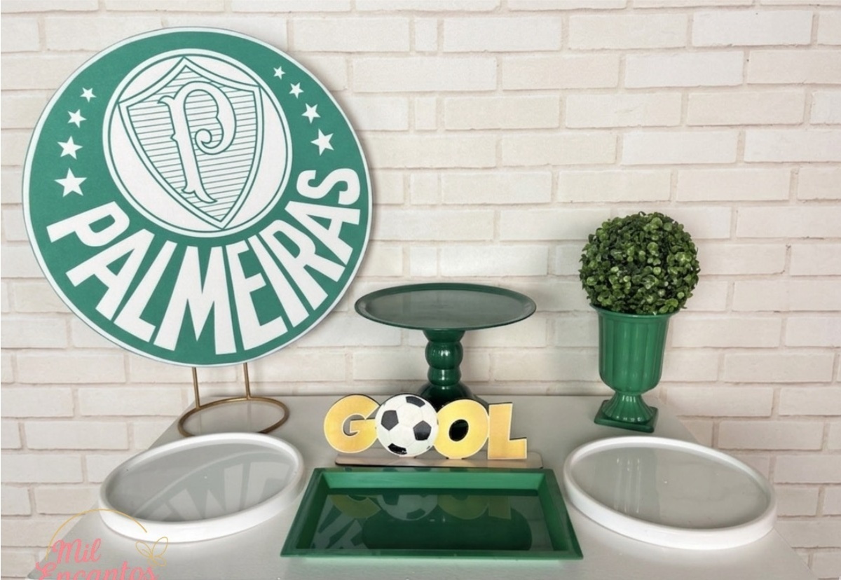 Kit de Mesa Adm - Futebol ( Palmeiras ) - Mil Encantos pegue e monte