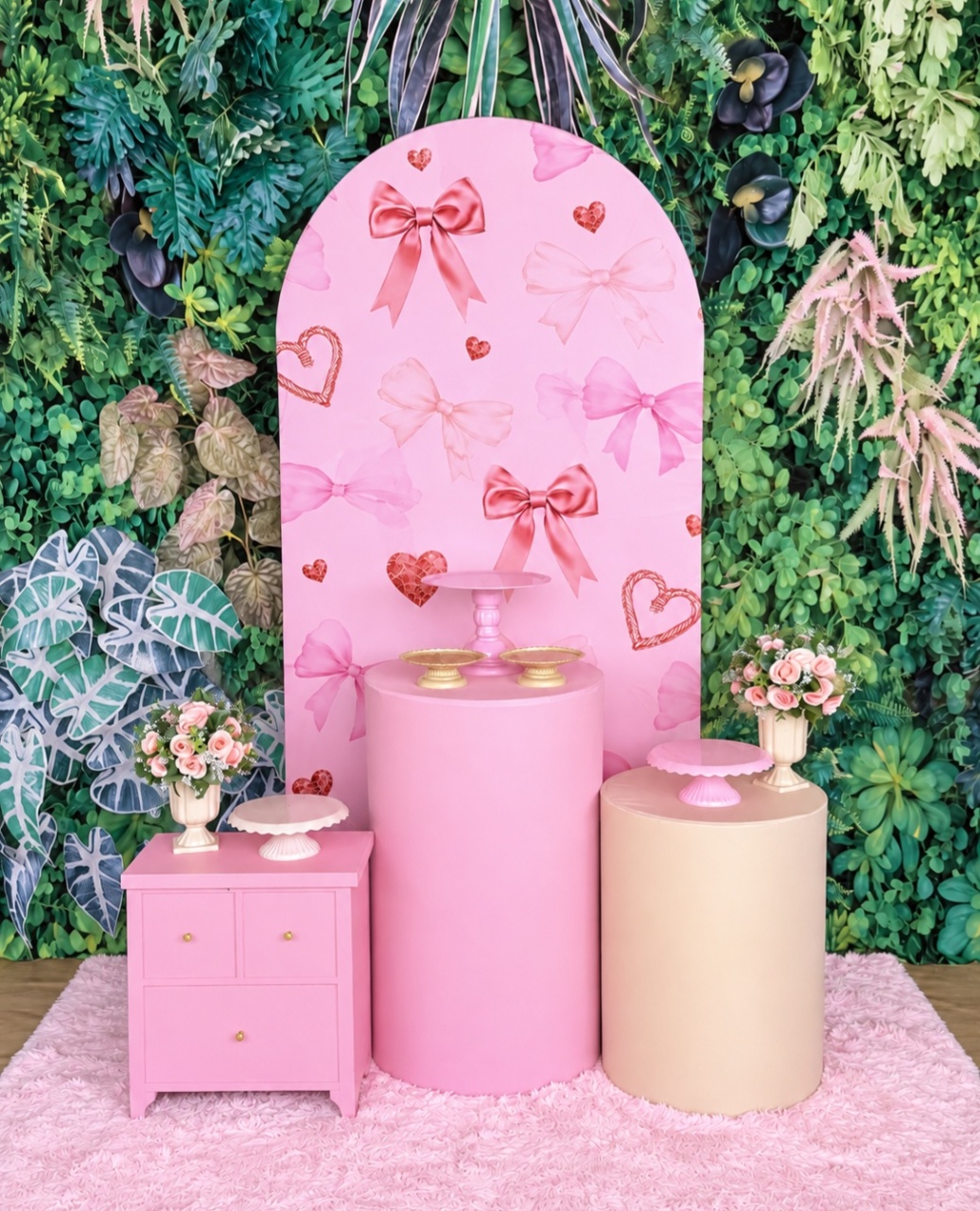 Laço Rosa/Creme - Kit Inspiração - Mil Encantos pegue e monte