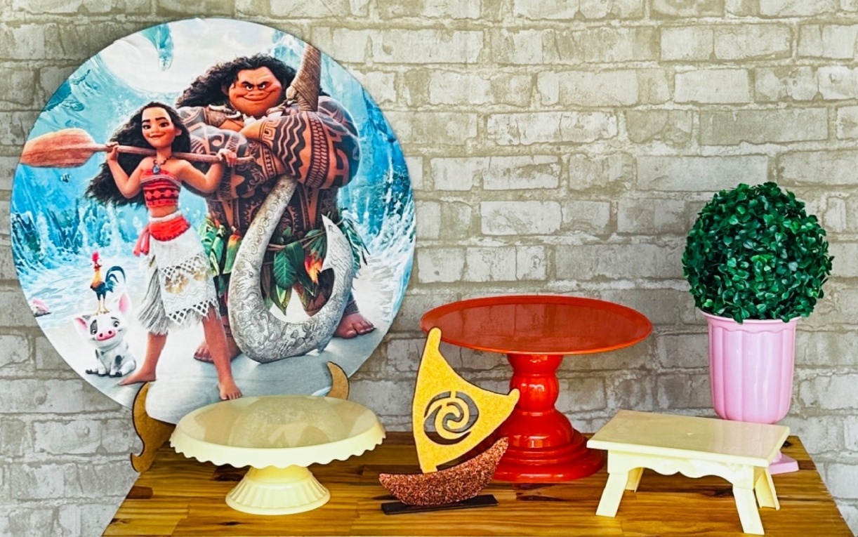 Kit de Mesa Ma - Moana Adulta - Mil Encantos pegue e monte