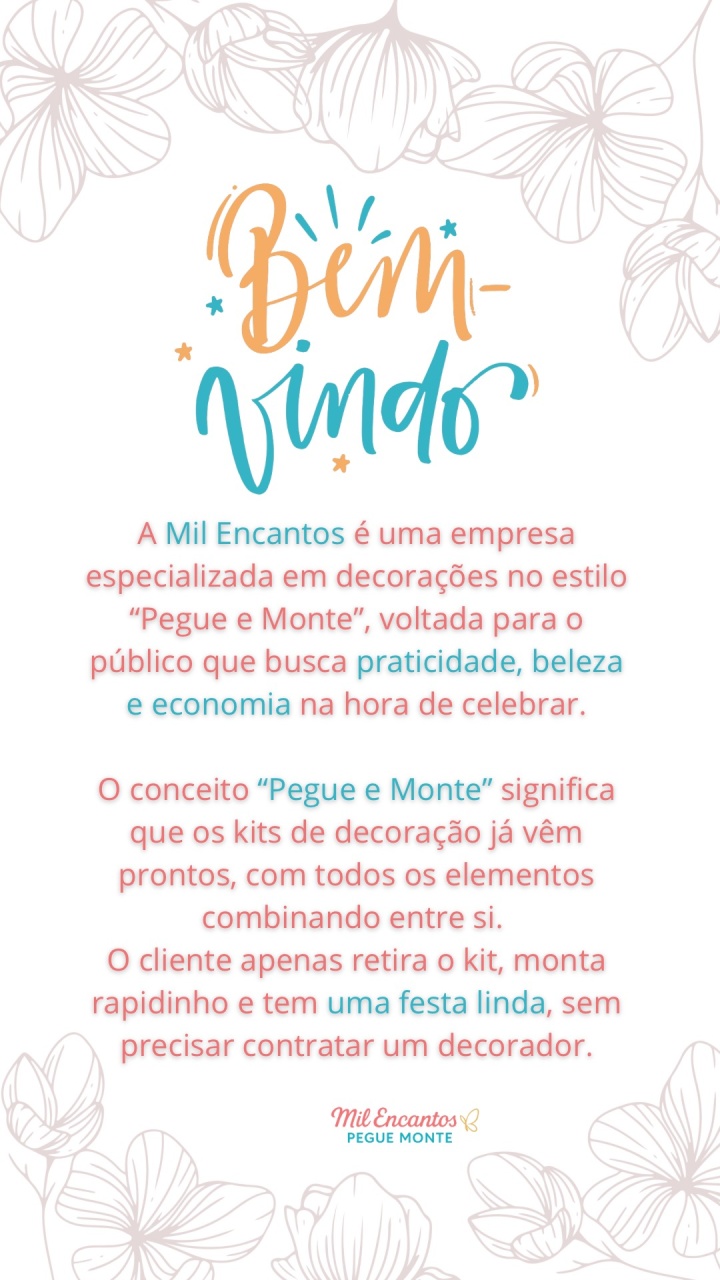 Bem Vindo Apresentação  - Mil Encantos Pegue e monte