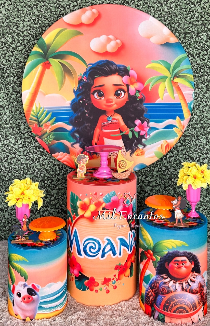 Kit Padrão -  Moana Cute - Mil Encantos Pegue e monte