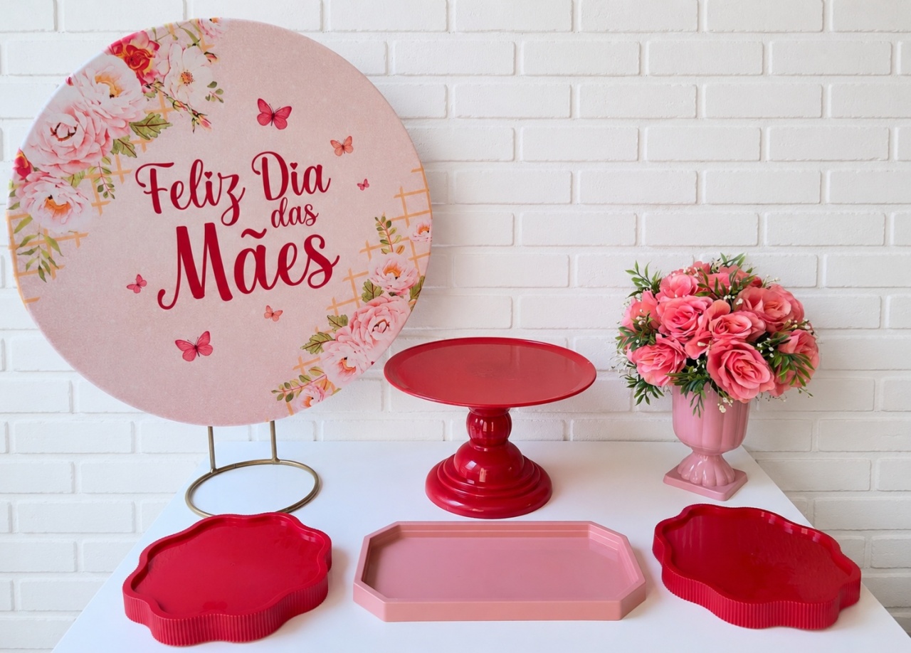 Kit de Mesa - Dia da Mães - Mil Encantos Pegue e monte