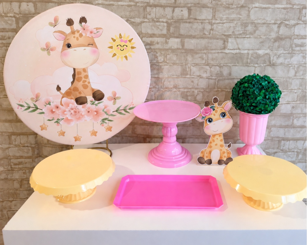 Kit de Mesa Ma - Girafinha - Mil Encantos pegue e monte