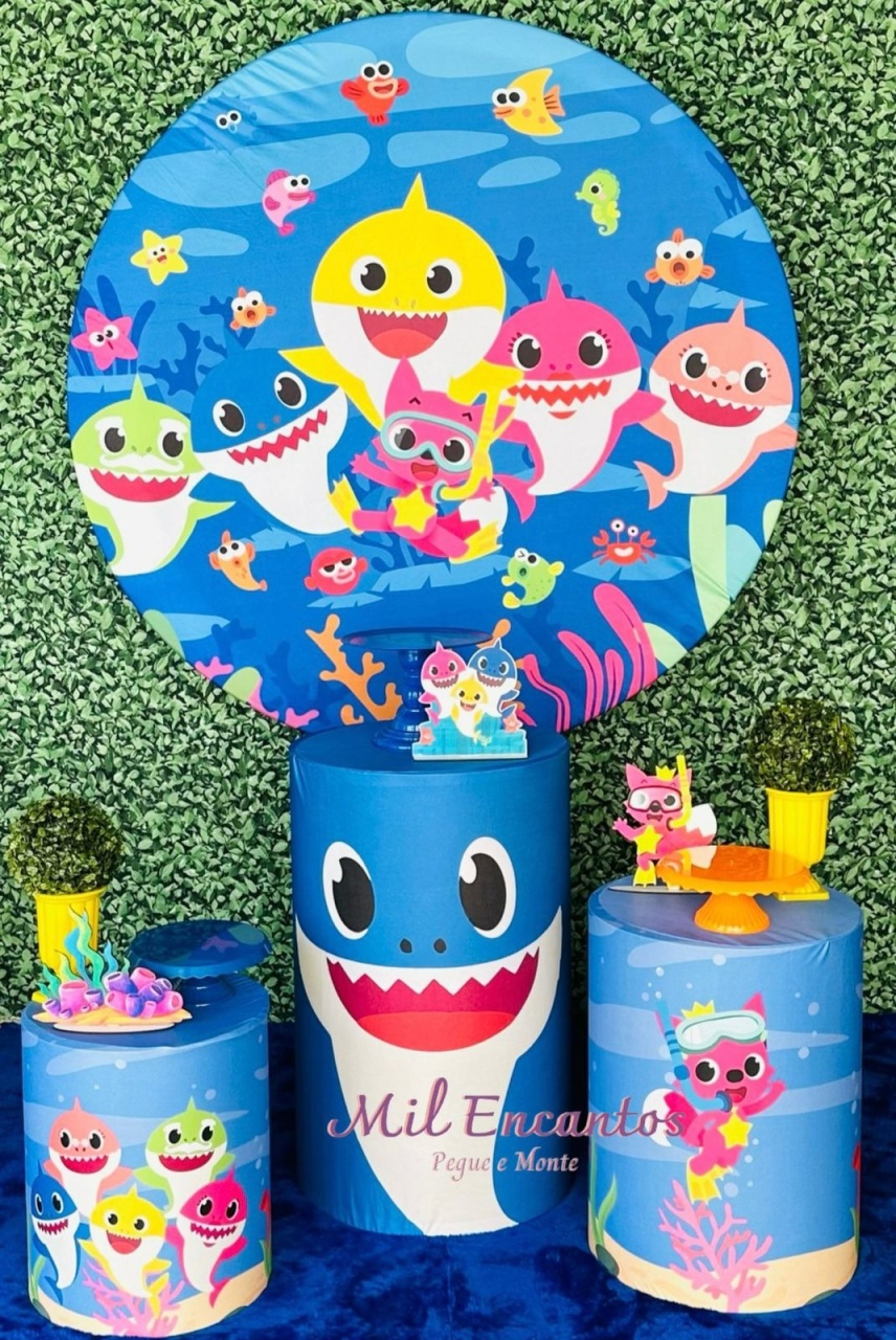 Kit Padrão -  Baby Shark Azul - Mil Encantos Pegue e monte