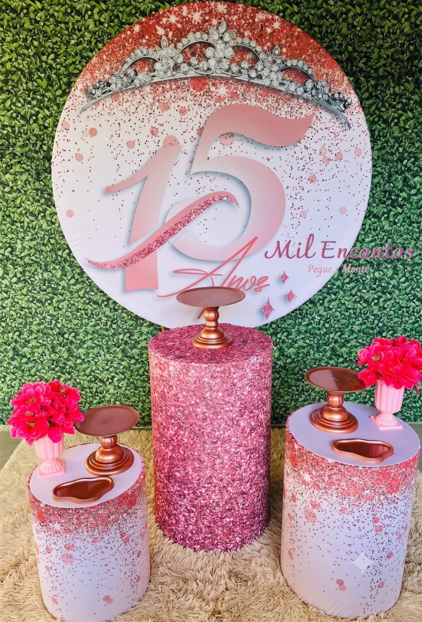 Rose 15 Anos - Kit Padrão - Mil Encantos pegue e monte
