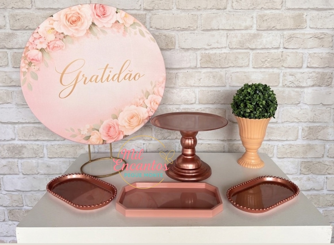 Kit Mesa - Gratidão Floral - Mil Encantos Pegue e monte