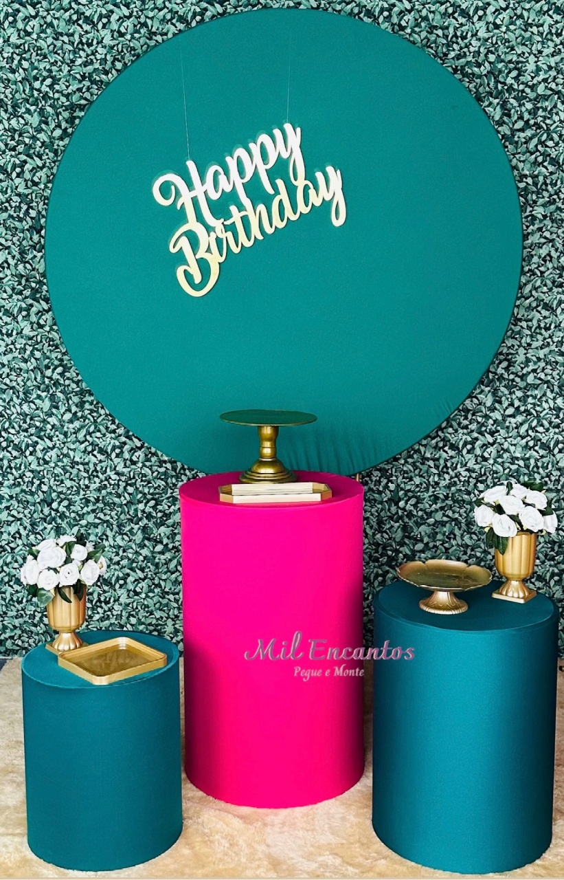 Kit Padrão  - Pink/Verde - Mil Encantos Pegue e monte
