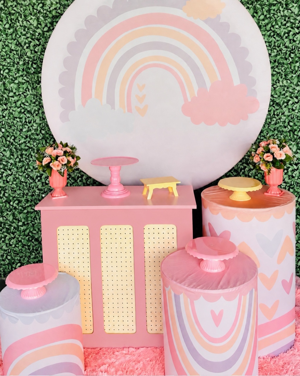 Arco Iris Boho Rosa - - Kit Inspiração - Mil Encantos pegue e monte
