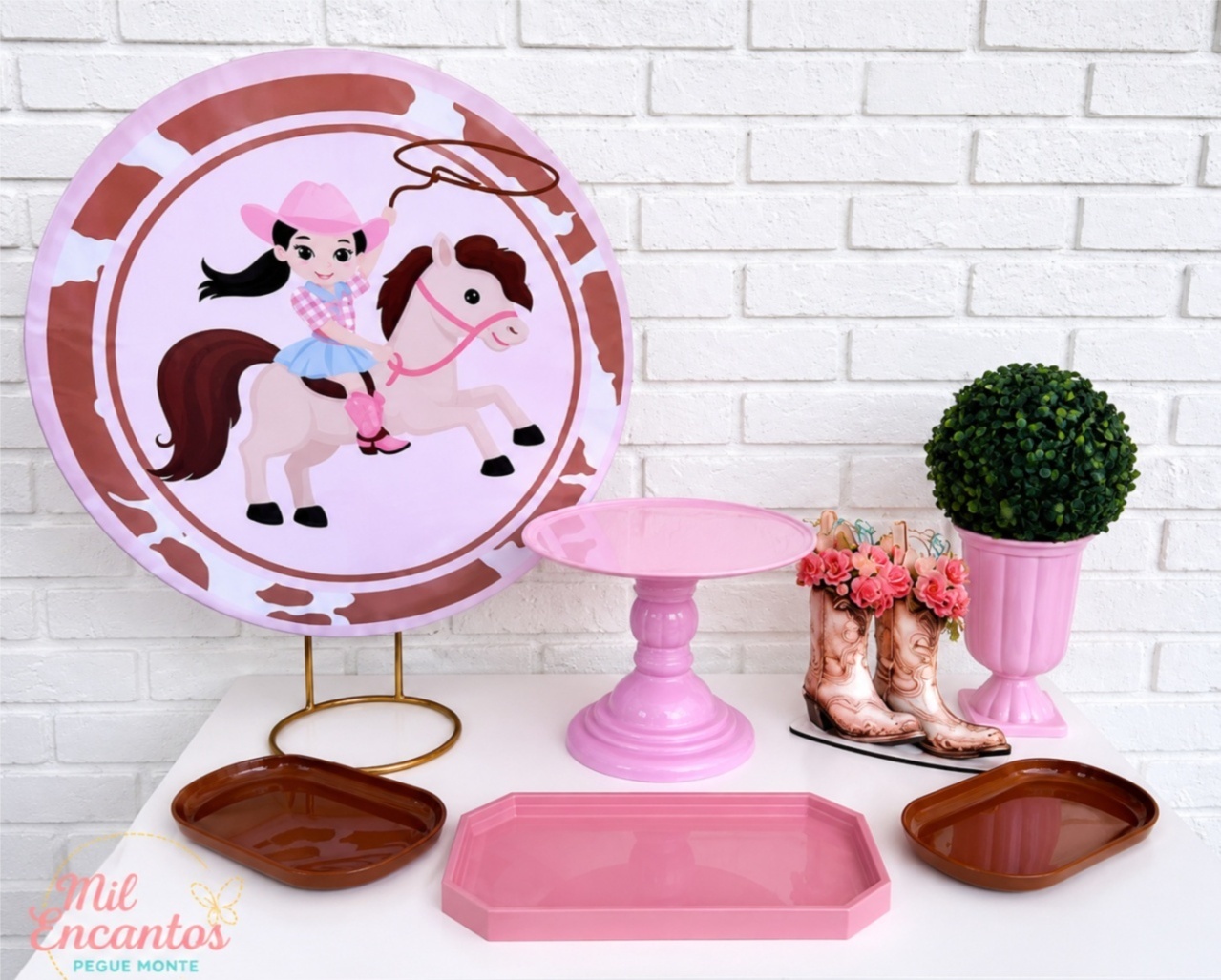 Kit de Mesa Ma - Boiadeirinha - Mil Encantos pegue e monte
