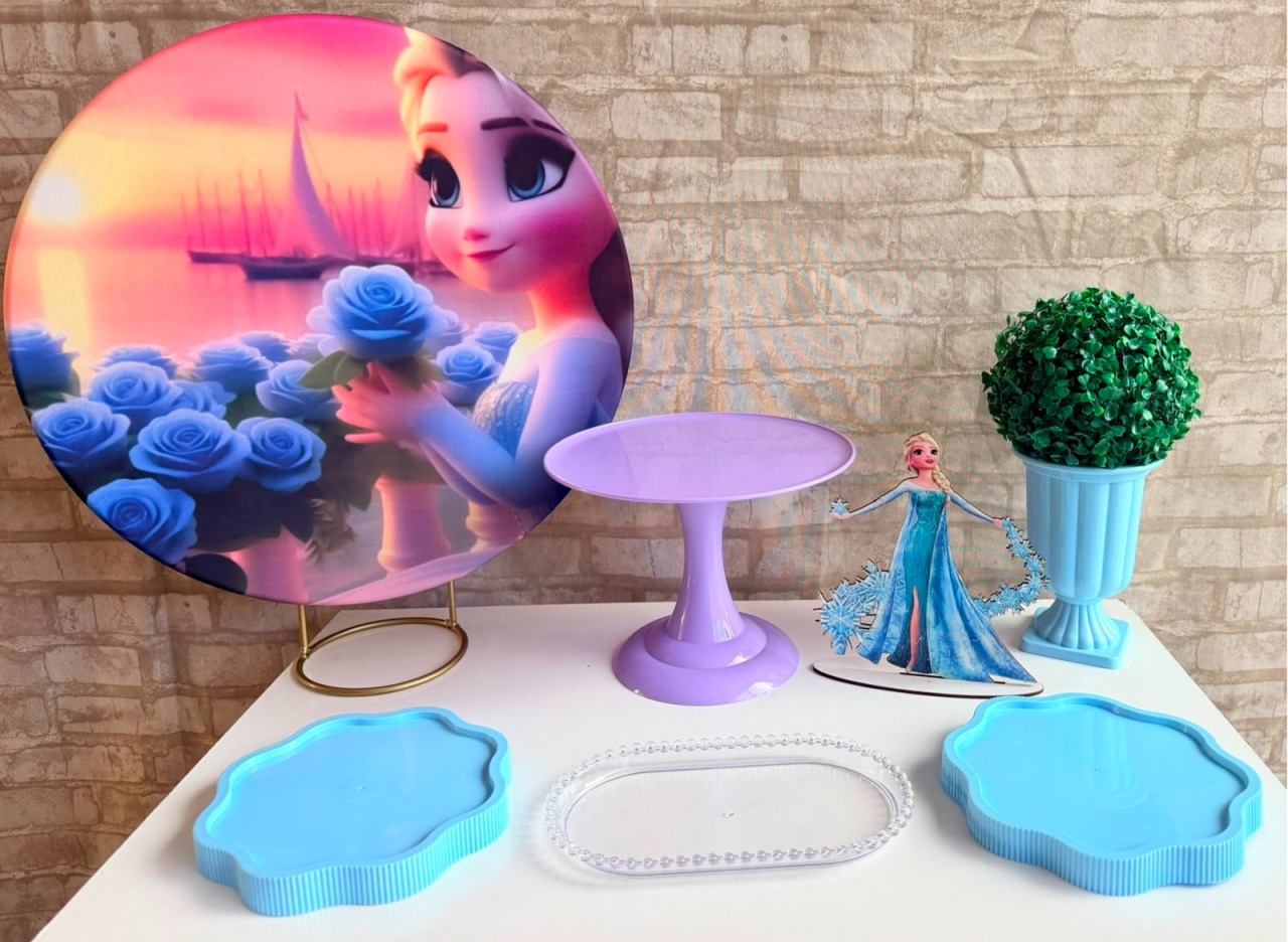 Kit de Mesa Ma - Frozen - Mil Encantos pegue e monte