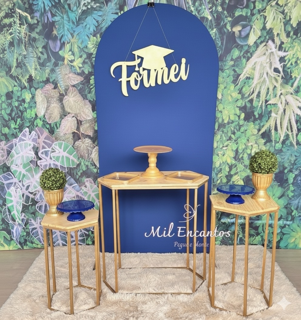 Kit Premium - Romano/Sextavada - Formatura Azul - Mil Encantos Pegue e monte