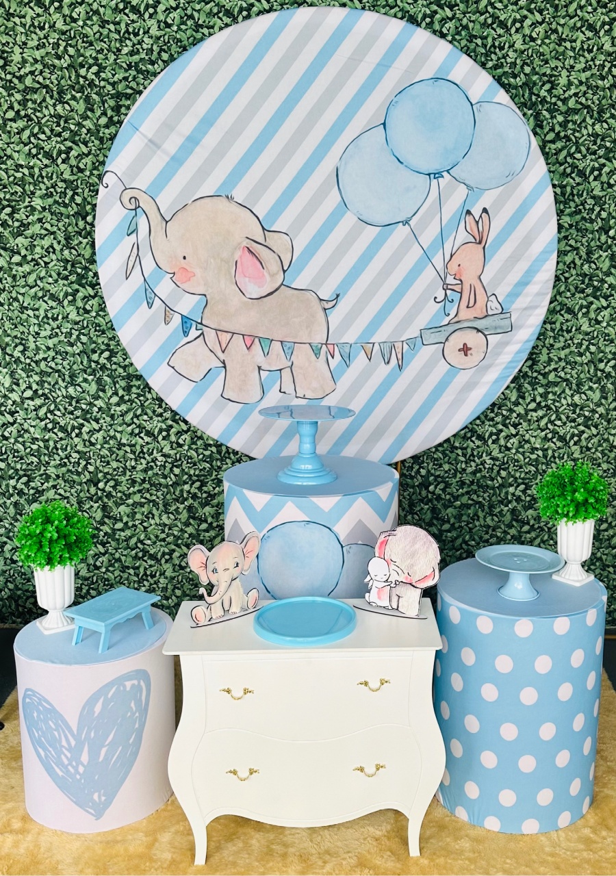 Kit Inspiração - Elefantinho Azul - Mil Encantos Pegue e monte
