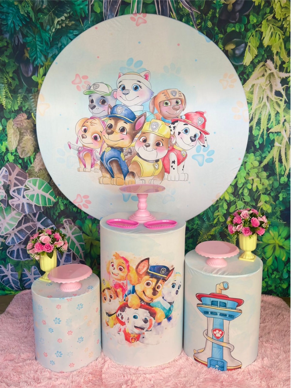 Patrulha Canina Rosa - Kit Padrão - Mil Encantos pegue e monte